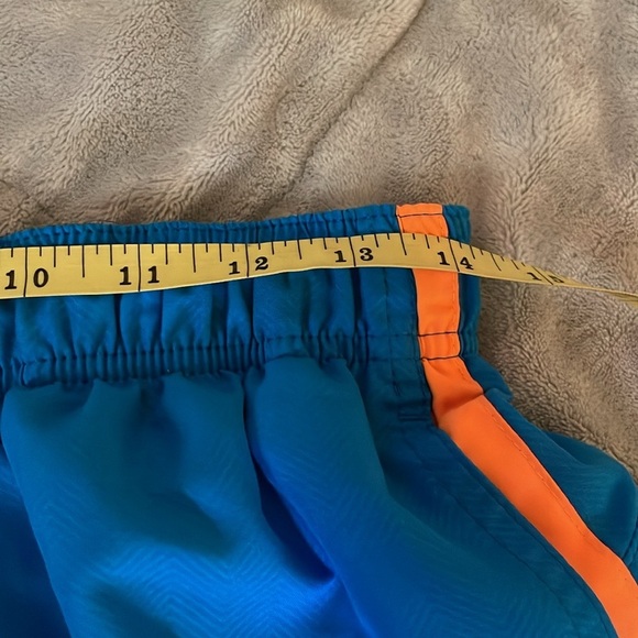 Nike Men's Blue and Orange Athletic Swim Trunks Board Shorts Beach Vacation Lg - Picture 10 of 11